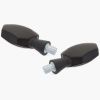 Kombinované moto blinkry Highway Hawk ALL IN ONE s LED, E-mark, černé, čiré (2ks)